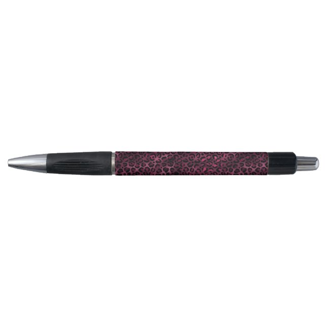 Design der Burgundy- und Gold Leopard-Serie 9 Kugelschreiber (Vorderseite)
