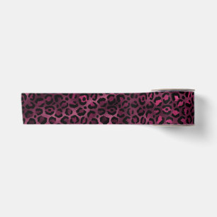 Design der Burgundy- und Gold Leopard-Serie 9 Satinband