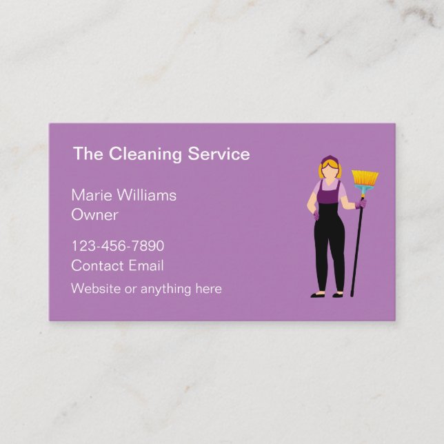 Design der Business Card für moderne Hausreinigung Visitenkarte (Vorderseite)