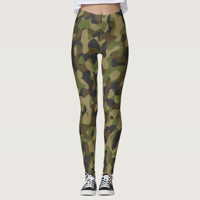 Design der Camouflage Army Leggings (Vorderseite)
