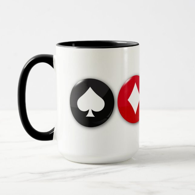 Design der Card Suites Tasse (Links)