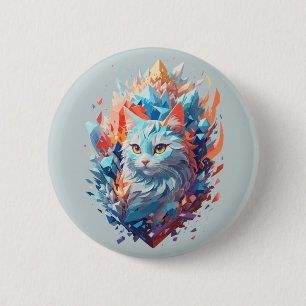 Design der Creative Fire and Ice Cat Button
