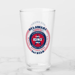 Design der Delaware-Kreislauf-Typografie Glas