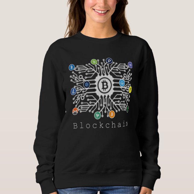 Design der digitalen Kryptowährung Sweatshirt (Vorderseite)