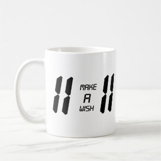 Design der digitalen Uhr 11:11 Kaffeetasse