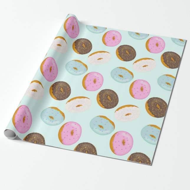 Design der Donut-Serie 6 Geschenkpapier (Ungerollt)