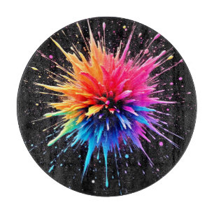 Design der dynamischen Farbexplosion Schneidebrett