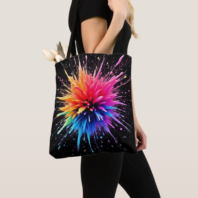 Design der dynamischen Farbexplosion Tasche (Von Nahem)
