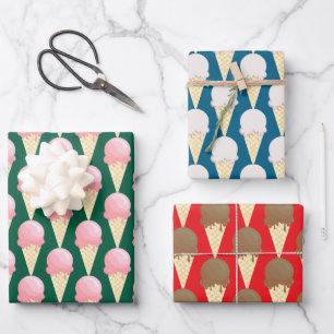 Design der Eiscreme Geschenkpapier Set