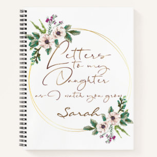 Design der eleganten Blumenschrift Notizbuch