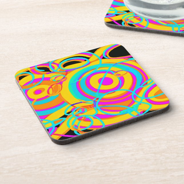 Design der elektrischen Neonmuster Getränkeuntersetzer (Linke Seite)