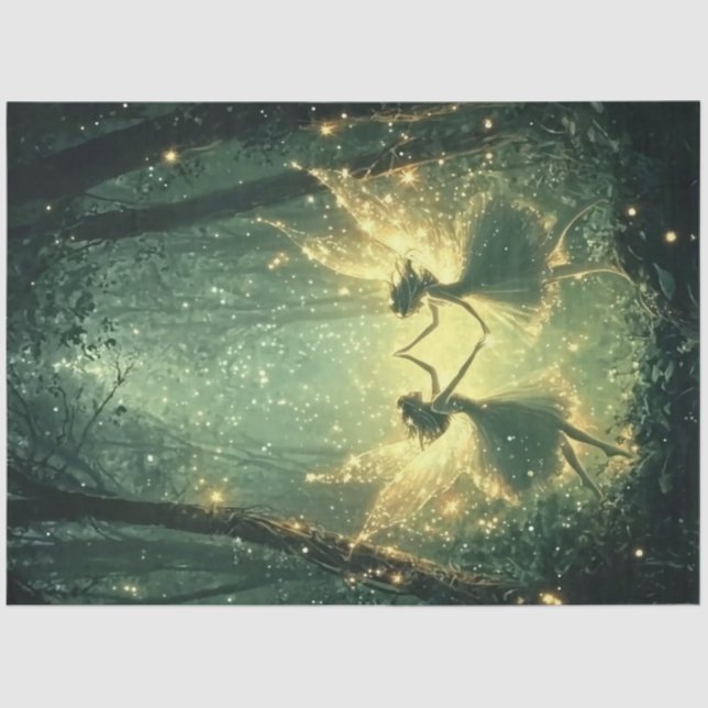 Design der Emerald Forest Fairy Series #4 Seidenpapier (Vorderseite)