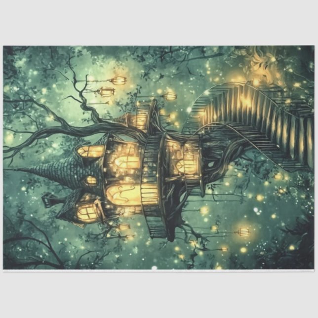 Design der Emerald Forest Fairy Series #8 Seidenpapier (Vorderseite)