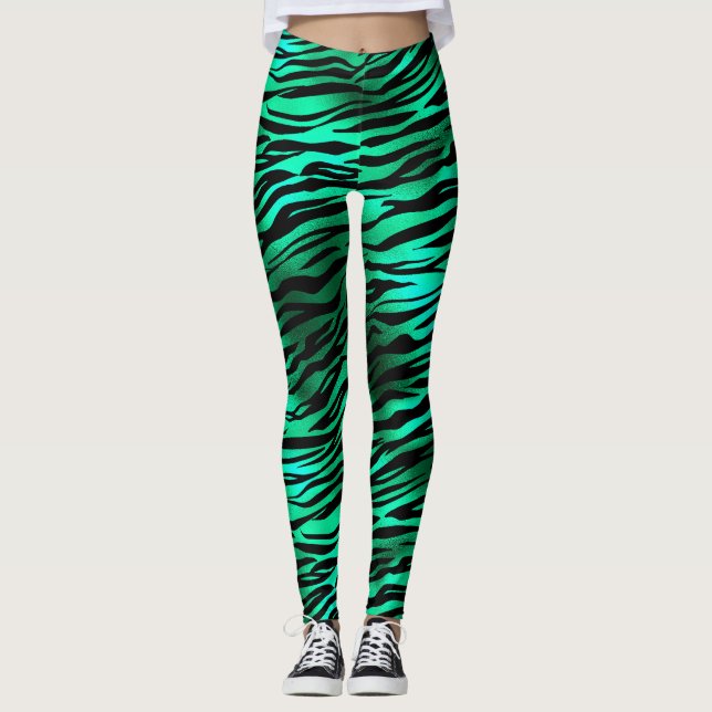 Design der Emerald- und Gold Safari-Serie 10 Leggings (Vorderseite)