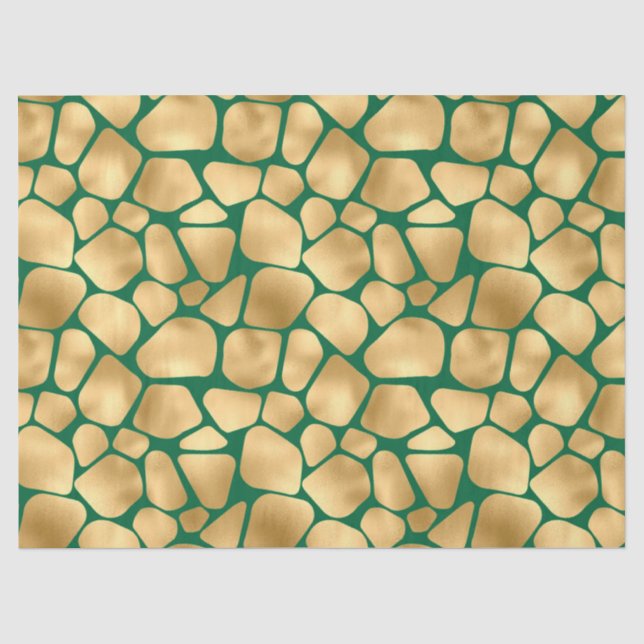 Design der Emerald- und Gold Safari-Serie 12 Seidenpapier (Vorderseite)