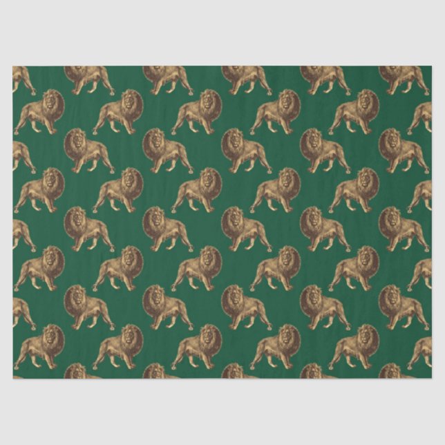 Design der Emerald- und Gold Safari-Serie 13 Seidenpapier (Vorderseite)