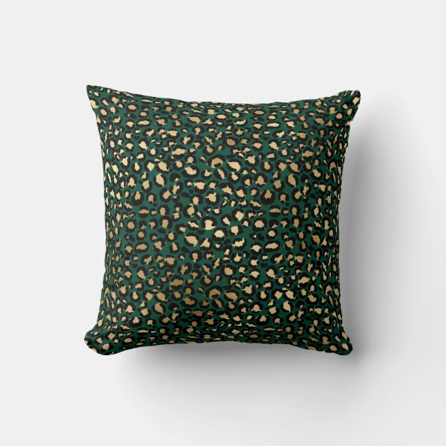 Design der Emerald- und Gold-Safari-Serie 1 Kissen (Vorderseite)