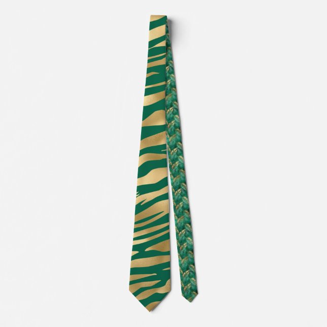 Design der Emerald- und Gold-Safari-Serie 2 Krawatte (Vorderseite)