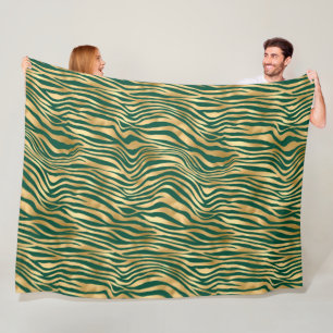Design der Emerald- und Gold-Safari-Serie 4 Fleecedecke