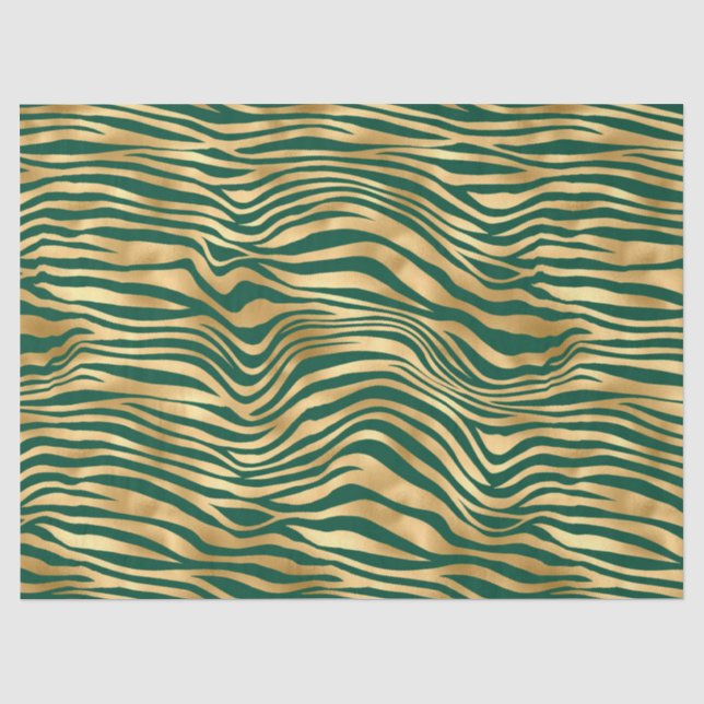 Design der Emerald- und Gold-Safari-Serie 4 Seidenpapier (Vorderseite)