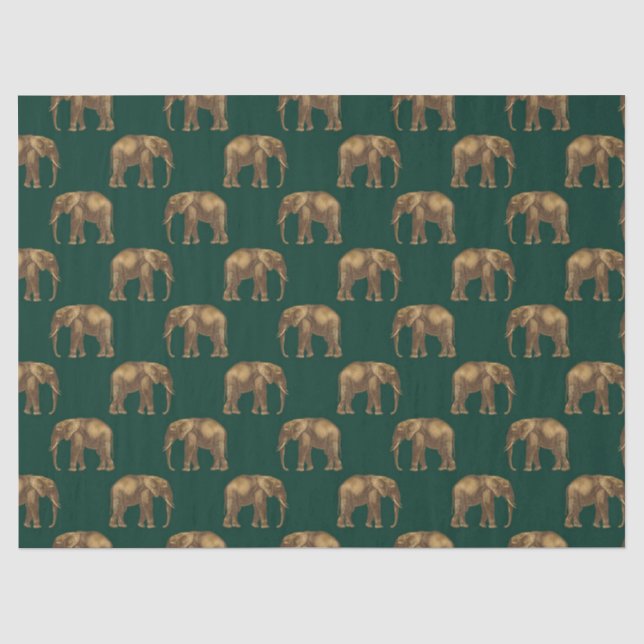 Design der Emerald- und Gold-Safari-Serie 4 Seidenpapier (Vorderseite)