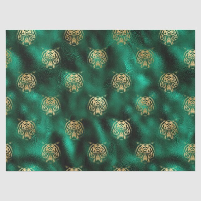 Design der Emerald- und Gold-Safari-Serie 5 Seidenpapier (Vorderseite)
