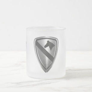 Design der ersten Cavalry Division Steel Patch Mattglastasse