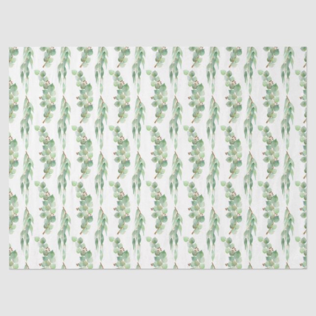 Design der Eukalyptus-Wasserfarben-Serie 10 Seidenpapier (Vorderseite)