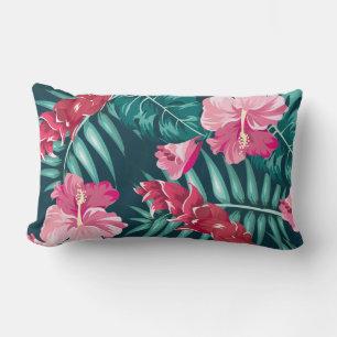 Design der exotisch rosa Blume Lendenkissen