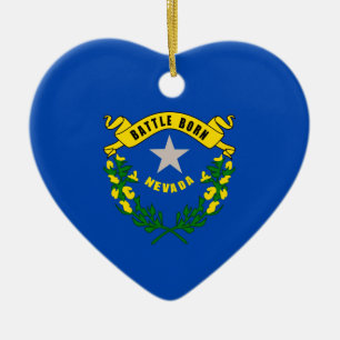 Design der Flagge des Bundesstaates Nevada Keramik Ornament
