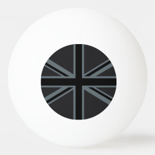 Design der Flagge für Black Union Jack UK Tischtennisball