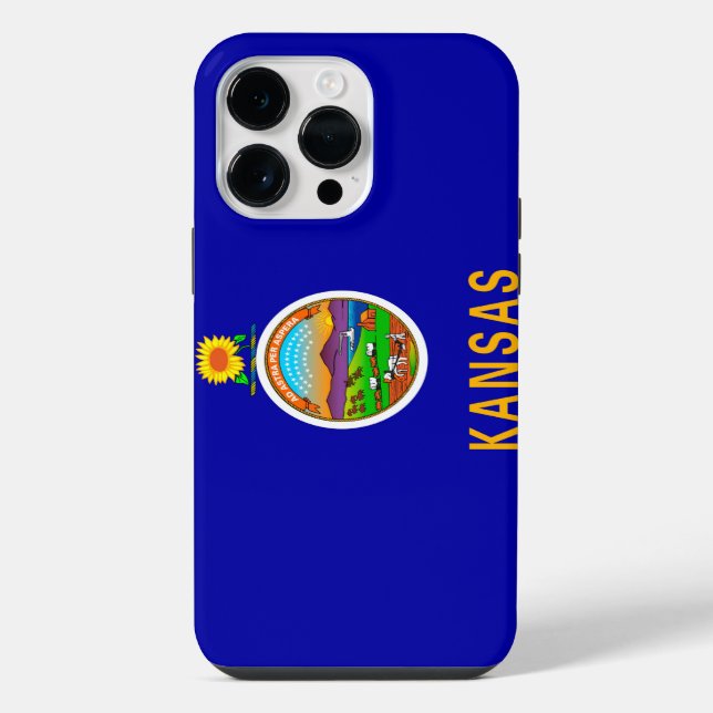 Design der Flagge von Kansas iPhone Hülle (Rückseite)