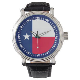 Design der Flaggen des Staates Texas Armbanduhr