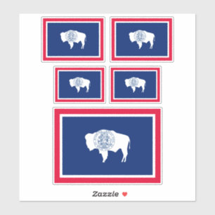 Design der Flaggen des Wyoming-Zustands Aufkleber