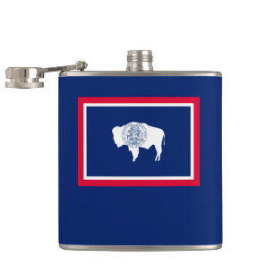 Design der Flaggen des Wyoming-Zustands Flachmann