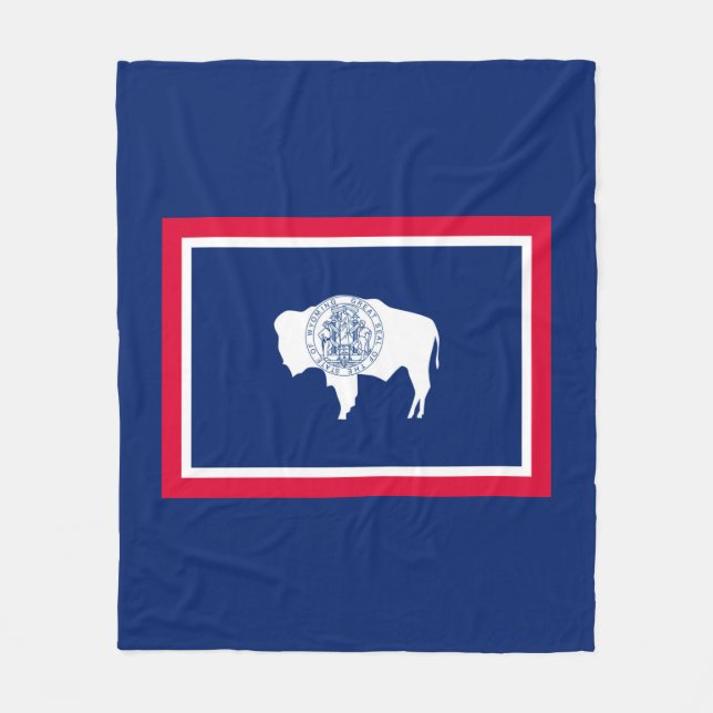 Design der Flaggen des Wyoming-Zustands Fleecedecke (Vorderseite)