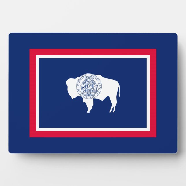 Design der Flaggen des Wyoming-Zustands Fotoplatte (Vorderseite)