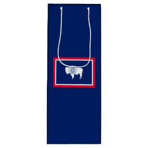 Design der Flaggen des Wyoming-Zustands Geschenktüte Für Weinflaschen