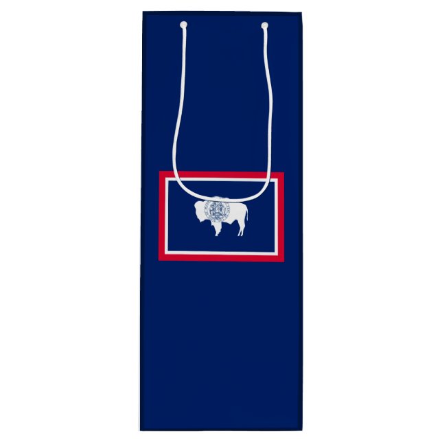 Design der Flaggen des Wyoming-Zustands Geschenktüte Für Weinflaschen (Vorderseite)