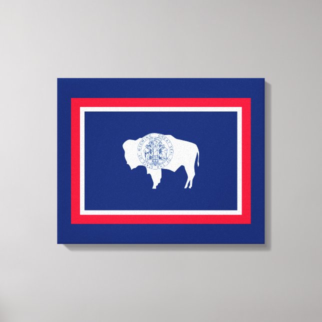 Design der Flaggen des Wyoming-Zustands Leinwanddruck (Vorderseite)