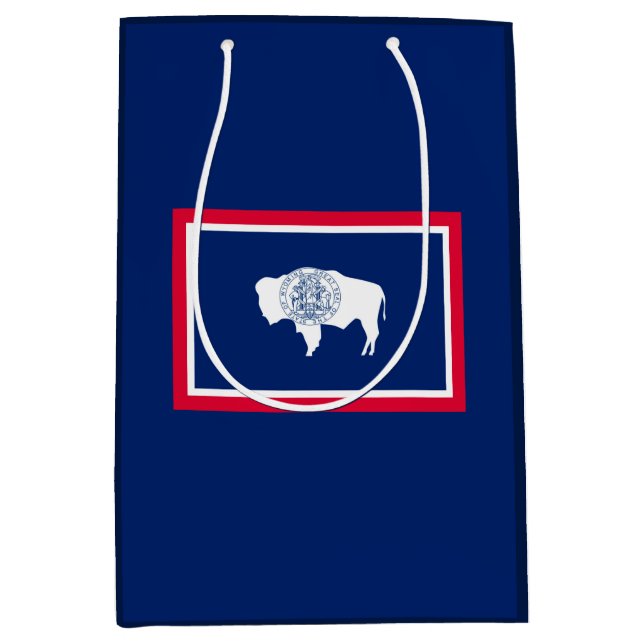 Design der Flaggen des Wyoming-Zustands Mittlere Geschenktüte (Vorderseite)