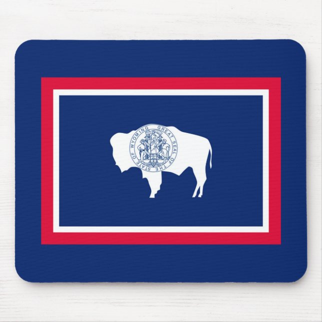 Design der Flaggen des Wyoming-Zustands Mousepad (Vorne)