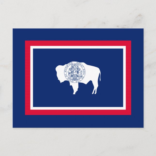 Design der Flaggen des Wyoming-Zustands Postkarte (Vorderseite)