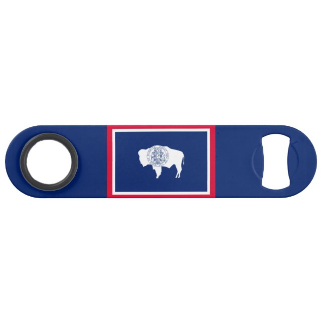 Design der Flaggen des Wyoming-Zustands Speedflaschenöffner (Vorderseite (Horizontal))