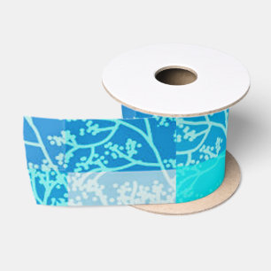 Design der Folien in blauen Tönen Satinband