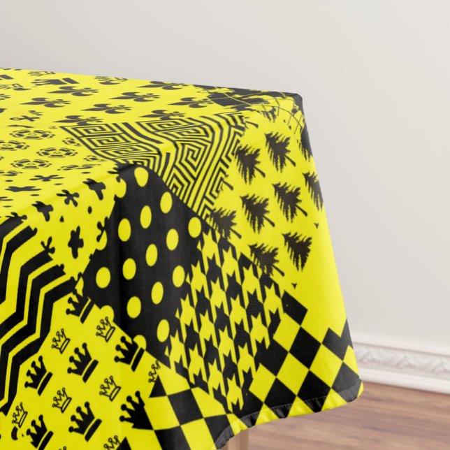 Design der gelben, gemischten Muster Tischdecke (Von Creator hochgeladen)