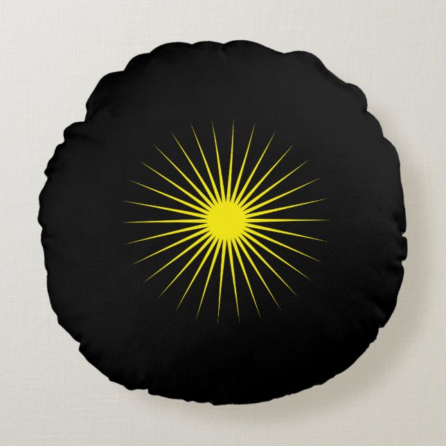 Design der gelben Star-Kissen mit runden Kissen (Vorderseite)