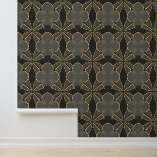 Design der geometrischen Blume Tapete