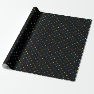 Design der geometrischen Stars des Retro-Mid-Centu Geschenkpapier