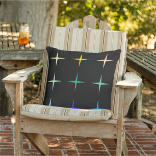 Design der geometrischen Stars des Retro-Mid-Centu Kissen